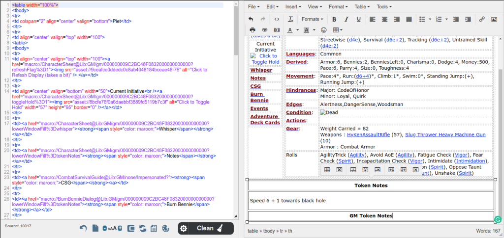 External HTML editor