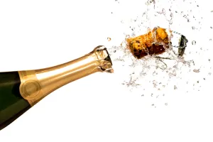 opening champagne bottle